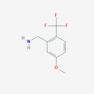 molecular formula C9H10F3NO B13973970 5-Methoxy-2-(trifluoromethyl)benzylamine 