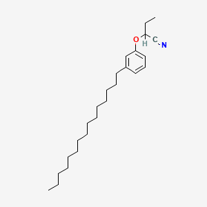 molecular formula C25H41NO B13973978 Butanenitrile, 2-(3-pentadecylphenoxy)- CAS No. 63163-97-3