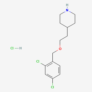 molecular formula C14H20Cl3NO B1397400 4-{2-[(2,4-Dichlorobenzyl)oxy]ethyl}piperidine hydrochloride CAS No. 1220017-66-2