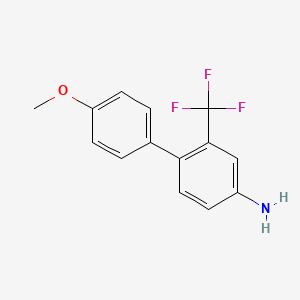molecular formula C14H12F3NO B1397425 4'-Methoxy-2-(trifluoromethyl)-[1,1'-biphenyl]-4-amine CAS No. 1044209-50-8