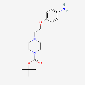 molecular formula C17H27N3O3 B1397426 Tert-butyl 4-(2-(4-aminophenoxy)ethyl)piperazine-1-carboxylate CAS No. 862874-77-9