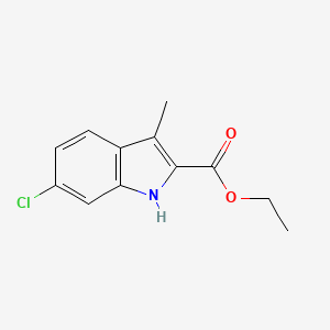 molecular formula C12H12ClNO2 B13974294 Ethyl 6-chloro-3-methyl-1H-indole-2-carboxylate 