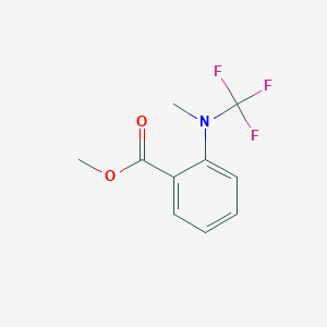 molecular formula C10H10F3NO2 B13974343 Methyl 2-(methyl(trifluoromethyl)amino)benzoate 