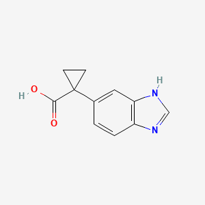molecular formula C11H10N2O2 B1397440 1-(1h-Benzimidazol-6-yl)cyclopropanecarboxylic acid CAS No. 1056933-69-7