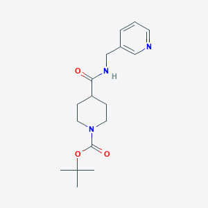 molecular formula C17H25N3O3 B13974412 tert-Butyl 4-((pyridin-3-ylmethyl)carbamoyl)piperidine-1-carboxylate 