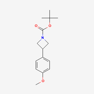 molecular formula C15H21NO3 B13974417 Tert-butyl 3-(4-methoxyphenyl)azetidine-1-carboxylate 