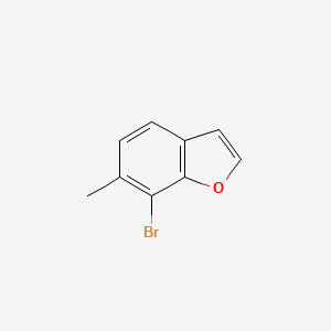 molecular formula C9H7BrO B13974420 7-Bromo-6-methylbenzofuran 