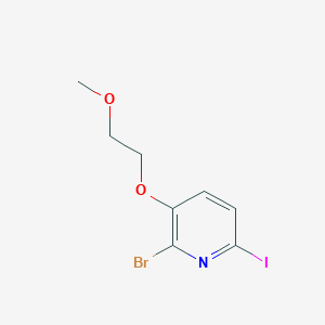 molecular formula C8H9BrINO2 B13974424 2-Bromo-6-iodo-3-(2-methoxyethoxy)pyridine 