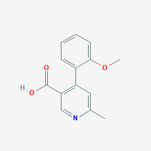 molecular formula C14H13NO3 B13974427 4-(2-Methoxyphenyl)-6-methylnicotinic acid 