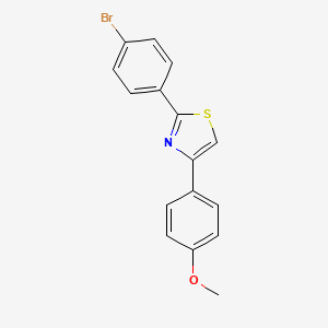 molecular formula C16H12BrNOS B13974462 2-(4-Bromophenyl)-4-(4-methoxyphenyl)-1,3-thiazole 