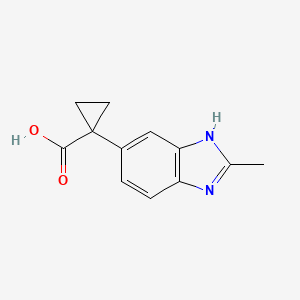 molecular formula C12H12N2O2 B1397458 1-(2-methyl-1h-benzimidazol-6-yl)cyclopropanecarboxylic acid CAS No. 945244-36-0