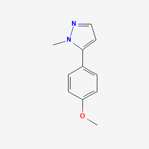 molecular formula C11H12N2O B13974709 5-(4-Methoxyphenyl)-1-methyl-1H-pyrazole CAS No. 73387-58-3