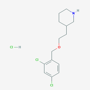 molecular formula C14H20Cl3NO B1397471 3-{2-[(2,4-Dichlorobenzyl)oxy]ethyl}piperidine hydrochloride CAS No. 1220036-73-6