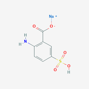 molecular formula C7H5NNa2O5S B13974717 5-Sulfo-2-amino benzoic acid sodium salt CAS No. 83763-38-6