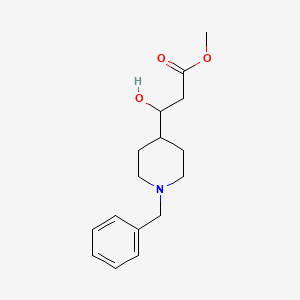 molecular formula C16H23NO3 B13974770 Methyl 3-(1-benzylpiperidin-4-yl)-3-hydroxypropanoate 
