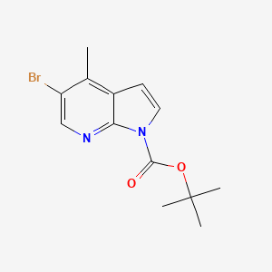 molecular formula C13H15BrN2O2 B13974788 1H-Pyrrolo[2,3-b]pyridine-1-carboxylic acid, 5-bromo-4-methyl-, 1,1-dimethylethyl ester 