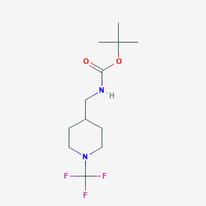 molecular formula C12H21F3N2O2 B13974852 Tert-butyl ((1-(trifluoromethyl)piperidin-4-yl)methyl)carbamate 