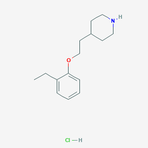 molecular formula C15H24ClNO B1397492 4-[2-(2-Ethylphenoxy)ethyl]piperidine hydrochloride CAS No. 1219976-38-1