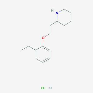molecular formula C15H24ClNO B1397493 2-[2-(2-Ethylphenoxy)ethyl]piperidine hydrochloride CAS No. 1219949-29-7