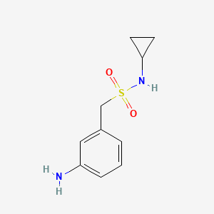 molecular formula C10H14N2O2S B13974959 1-(3-aminophenyl)-N-cyclopropylmethanesulfonamide 