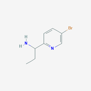 molecular formula C8H11BrN2 B13974964 1-(5-Bromopyridin-2-yl)propan-1-amine 