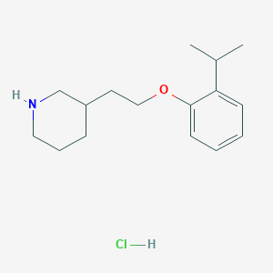 molecular formula C16H26ClNO B1397506 3-[2-(2-Isopropylphenoxy)ethyl]piperidine hydrochloride CAS No. 1220019-54-4