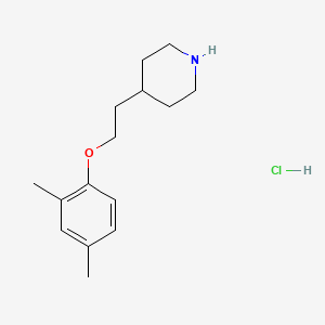 molecular formula C15H24ClNO B1397508 4-[2-(2,4-Dimethylphenoxy)ethyl]piperidine hydrochloride CAS No. 1220031-79-7