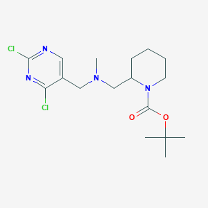 molecular formula C17H26Cl2N4O2 B13975088 tert-Butyl 2-((((2,4-dichloropyrimidin-5-yl)methyl)(methyl)amino)methyl)piperidine-1-carboxylate 