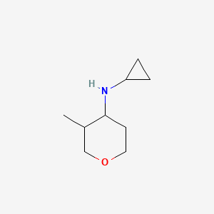 molecular formula C9H17NO B13975089 N-cyclopropyl-3-methyltetrahydro-2H-pyran-4-amine 