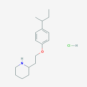 molecular formula C17H28ClNO B1397519 2-{2-[4-(sec-Butyl)phenoxy]ethyl}piperidine hydrochloride CAS No. 1220016-45-4