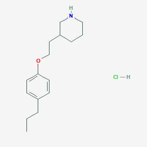 molecular formula C16H26ClNO B1397520 3-[2-(4-Propylphenoxy)ethyl]piperidine hydrochloride CAS No. 1219972-12-9