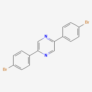 molecular formula C16H10Br2N2 B13975207 Pyrazine, 2,5-bis(4-bromophenyl)- CAS No. 55453-06-0