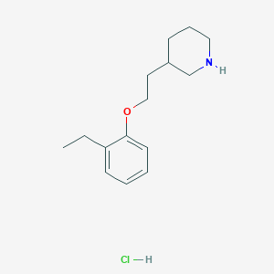 molecular formula C15H24ClNO B1397521 3-[2-(2-Ethylphenoxy)ethyl]piperidine hydrochloride CAS No. 1220037-12-6