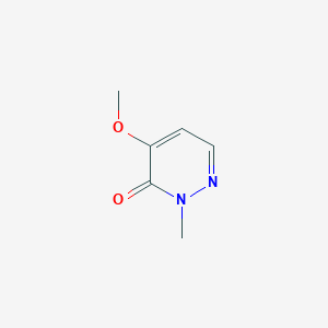molecular formula C6H8N2O2 B13975218 4-Methoxy-2-methyl-3(2h)-pyridazinone 