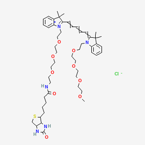 molecular formula C52H76ClN5O9S B13975279 N-(m-PEG4)-N'-(biotin-PEG3)-Cy5 