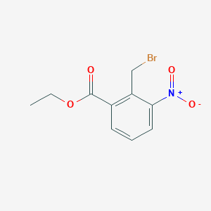 molecular formula C10H10BrNO4 B13975300 Ethyl 2-(bromomethyl)-3-nitrobenzoate CAS No. 142314-71-4