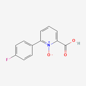 molecular formula C12H8FNO3 B13975331 2-Carboxy-6-(4-fluorophenyl)pyridin-1-ium-1-olate 