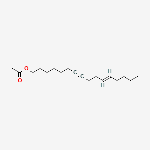 molecular formula C18H30O2 B13975336 11-Hexadecen-7-yn-1-ol, acetate, (11E)- CAS No. 53042-78-7