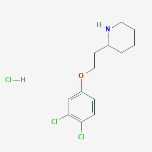 molecular formula C13H18Cl3NO B1397534 2-[2-(3,4-Dichlorophenoxy)ethyl]piperidine hydrochloride CAS No. 152009-38-6