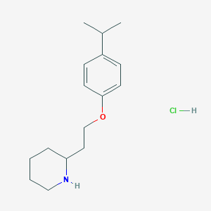 molecular formula C16H26ClNO B1397537 2-[2-(4-Isopropylphenoxy)ethyl]piperidine hydrochloride CAS No. 1220032-19-8