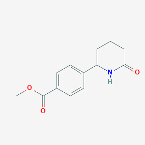 molecular formula C13H15NO3 B13975381 Methyl 4-(6-oxopiperidin-2-yl)benzoate 