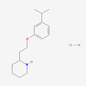 molecular formula C16H26ClNO B1397542 2-[2-(3-Isopropylphenoxy)ethyl]piperidine hydrochloride CAS No. 1219982-57-6