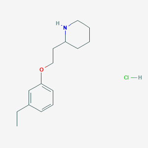 molecular formula C15H24ClNO B1397544 2-[2-(3-Ethylphenoxy)ethyl]piperidine hydrochloride CAS No. 1219968-13-4