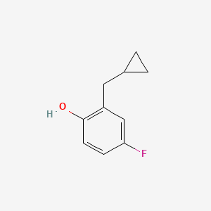molecular formula C10H11FO B13975456 2-(Cyclopropylmethyl)-4-fluorophenol 