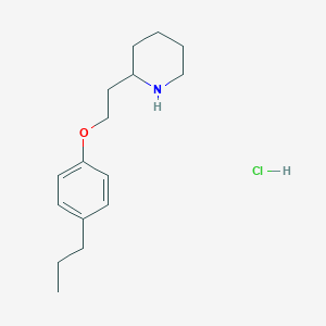 molecular formula C16H26ClNO B1397547 2-[2-(4-Propylphenoxy)ethyl]piperidine hydrochloride CAS No. 1220037-81-9