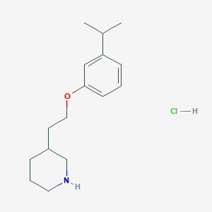 molecular formula C16H26ClNO B1397549 3-[2-(3-Isopropylphenoxy)ethyl]piperidine hydrochloride CAS No. 1219982-07-6