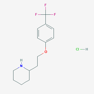 2-{2-[4-(Trifluoromethyl)phenoxy]ethyl}piperidine hydrochloride