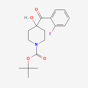 molecular formula C17H22FNO4 B13975508 Tert-butyl 4-(2-fluorobenzoyl)-4-hydroxypiperidine-1-carboxylate 