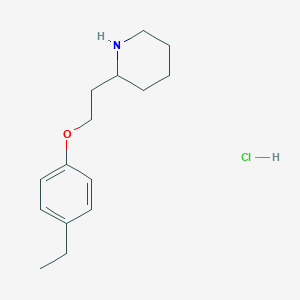 molecular formula C15H24ClNO B1397553 2-[2-(4-Ethylphenoxy)ethyl]piperidine hydrochloride CAS No. 1220016-75-0