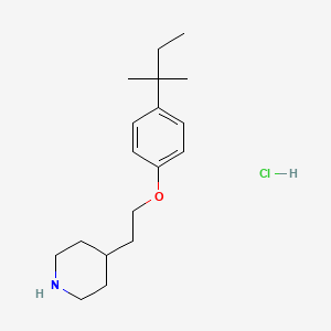 molecular formula C18H30ClNO B1397555 4-{2-[4-(tert-Pentyl)phenoxy]ethyl}piperidine hydrochloride CAS No. 1219982-16-7